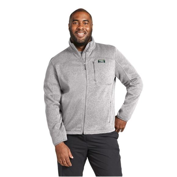 L.L.Bean Sweater Fleece Full-Zip Jacket Tall Gray Charcoal Heather - Picture 1 of 8
